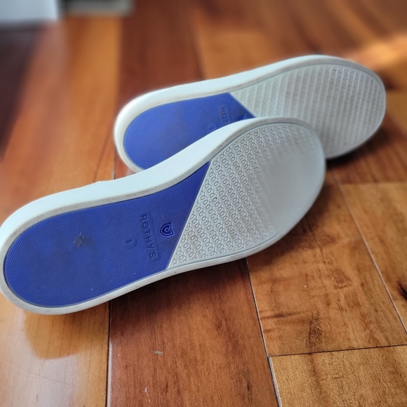 ROTHYS Bright White Slip-On Sneakers sz 8 - Picture 5 of 5